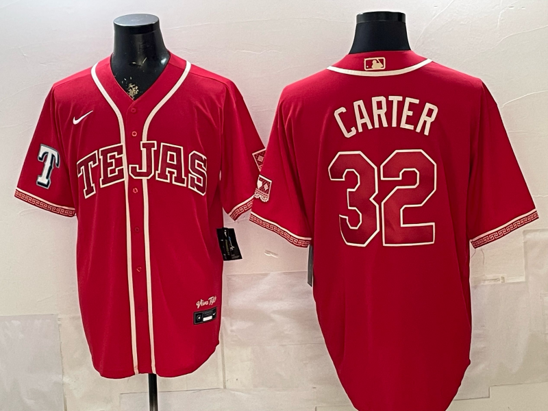 Men Texas Rangers #32 Carter red Nike 2026 MLB Jersey 0518003->texas rangers->MLB Jersey
